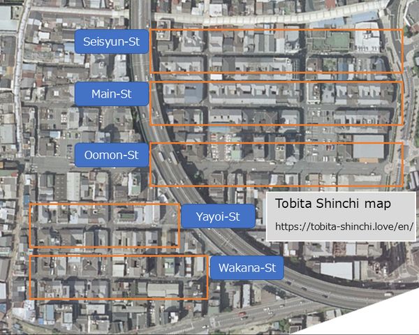 Tobita-Shinchi Street Map